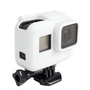 Silicone Cover Side Frame Case Compatible with GoPro Hero 7 6 5, (White)