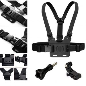 Kit Chest Belt J Mount with Screw Compatible with GoPro-13/12/11/10/9/8/7/6/5/4/3+/3/Insta 360/SJCAM/Yi/4K Eken/Xiaomi Sports Action Camera