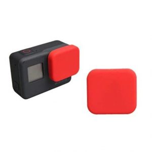 Silicone Protective Lens Cap Compatible with GoPro Hero 5 6 7 Camera (Red)