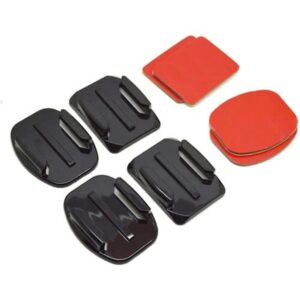 3M Adhesive Pads 2 x Flat and Curved Mounts with Compatible with GoPro Hero 13 12 11 10 9 8 7 6 5 4 3+ 3 SJCAM YI Noise Play and Other Action Cameras