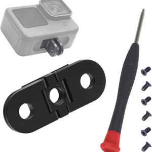 Replacement Folding Fingers for Gopro, Magnetic Folding Mounting Base Adapter with Standard 1/4 Tripod Connector Port, Compatible with Gopro 13/12/11/10/9/8/Black/Max/Mini