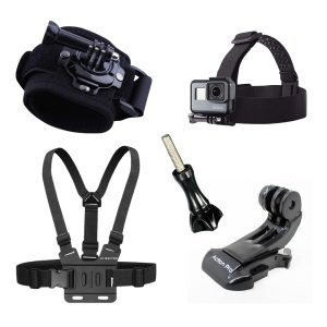 Accessories Kit Head Strap+Chest Strap+J Hook 360 Wrist Strap with Screw Compatible with GoPro Hero 13 12 11 10 9 8 7 6 5 SJCAM Yi Xiaomi Yi 4K Eken etc