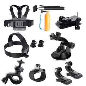 Flotation Handle+Head Strap+Chest Strap Kit Compatible with GoPro 13 12 11 10 9 8 7 6 5 SJCAM Yi 4K Eken etc Action Camera