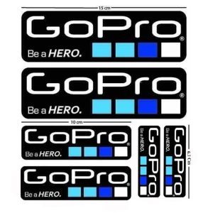 6 Pcs lot Adhesive Logo Stickers Compatible with GoPro 13 12 11 10 9 8 7 6 5 Action Cameras