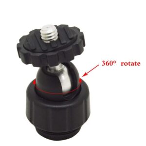 360 Degree Rotation Tripod Head Adapter with 1/4" inch Connector Compatible with GoPro Hero 13 12 11 10 9 8 7 6 5 4 3+ 3 Sony Xiaomi YI Camera