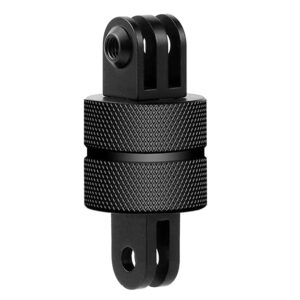 360-Degree CNC Aluminum Rotatable Adapter Compatible with GoPro 13 12 11 10 9 8 7 6 5 4 XIaomi YI SJCAM 4K Eken Action Cameras