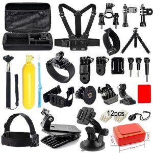 Accessories Kit Compatible with GoPro Hero 13 12 11 10 9 8 7 6 5 4 3+ Session Accessory Bundle Set for Action Camera SJ4000 SJ5000 SJ6 Xiaomi Yi