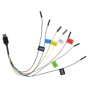 Fpv Remote Shutter Cable For Aerial Fpv Av Cable Video Output With Type-C Connector Compatible With Sj8&Sj9 Action Camera,Multi-coloured