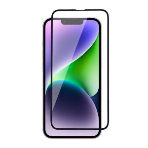 Screen Protector Compatible With IPhone 13/13Pro /14(6.1 Inches) With Full Coverage ( Black)