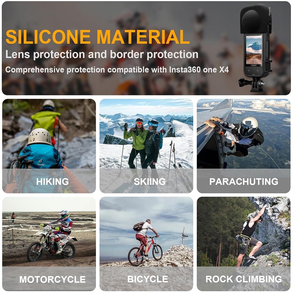 Protezione Obiettivo In Vetro Temperato Per Insta360 X4 – Lente Ottica Con Supporto Girevole, Antigraffio E Impermeabile, 2 Pezzi