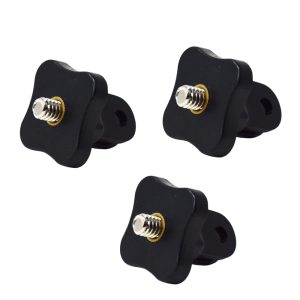 Plastic Tripod Adapter with Standard 1/4 Inch Thread, Compatible with GoPro 13/12/11/10/9/8/7/6/5/4/3+/3, Xiaomi Yi, SJCAM & Other Action Cameras (Pack of 3)