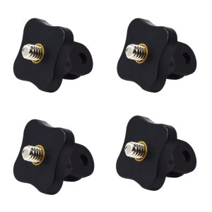 Plastic Tripod Adapter with Standard 1/4 Inch Thread, Compatible with GoPro 13/12/11/10/9/8/7/6/5/4/3+/3, Xiaomi Yi, SJCAM & Other Action Cameras (Pack of 4)