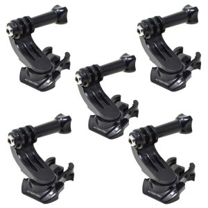 360° Rotatable J-Hook Buckle Vertical Mount Adapter Compatible with GoPro Hero 13/12/11/10/9/8/7/6/5/4, DJI Osmo, Insta360, Yi, SJCAM & Other Action Cameras (Pack of 5)
