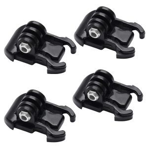 Quick Release Basic Mount with Screw, Compatible with GoPro 13/12/11/10/9/8/7/6/5/4/3+/3, SJCAM, Yi, Insta360, Eken, Noise Play & Other Action Cameras (Pack of 4)
